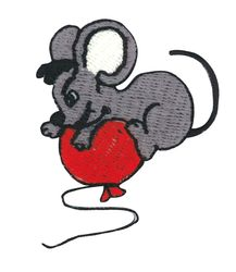 Vyšívané nažehlovací obrázky velké - myš